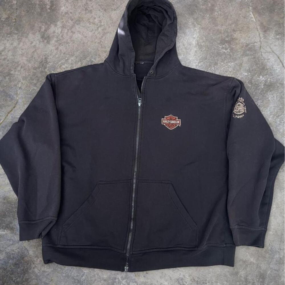 Harley davidson zip up hoodie size
